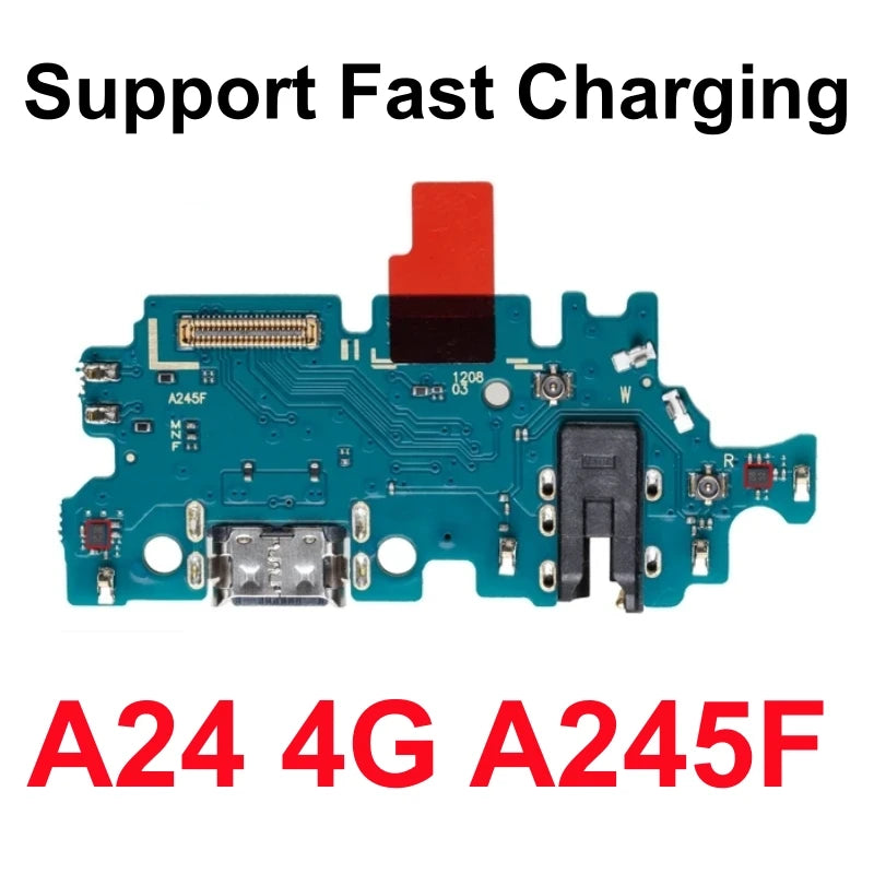 Placa Puerto Carga Rápida USB con Conector Dock y Flex para Samsung Galaxy A03/A04/A12-A14/A23/A24/A34/A52/A53/A72/A73 4G/5G