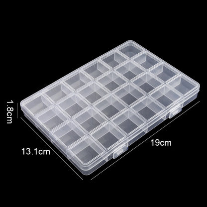 Caja Organizadora Plástico Transparente con Divisores Ajustables para Cuentas/Artesanía/Joyería/Pesca/Piezas