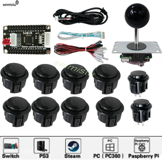 Kit DIY Joystick Arcade (Copia Sanwa) para Neo Geo/Raspberry Pi/XBOX360/Android/PS3 (Controlador USB Zero Delay)