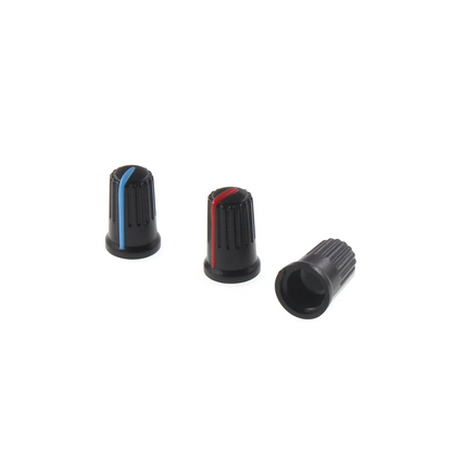 20pcs Potentiometer knob cap 11.4x17.8mm power amplifier audio panel adjustment cap knob two-color plastic knob