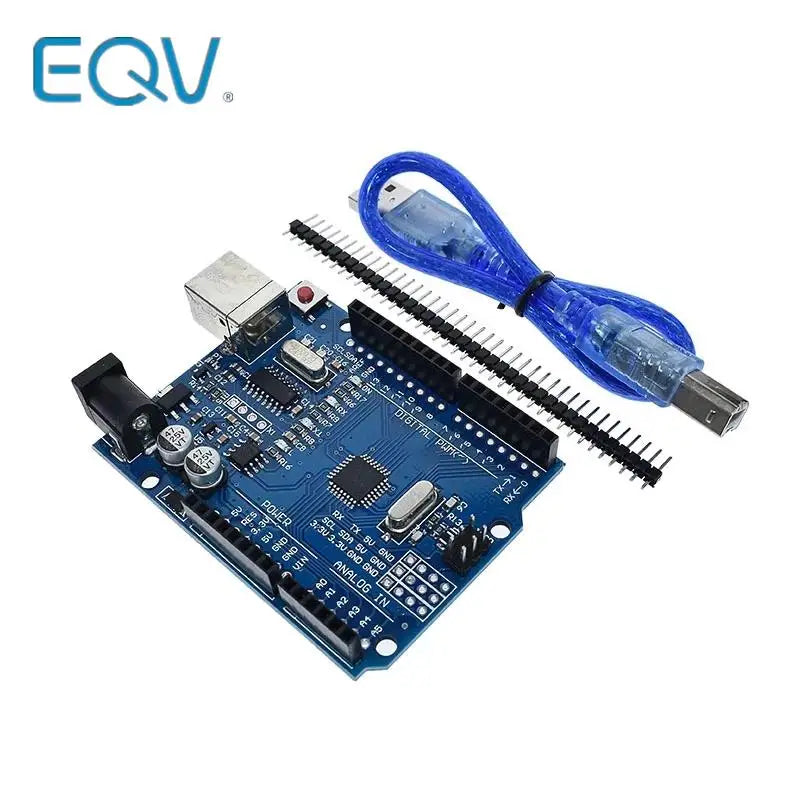 Placa Desarrollo UNO R3 (Versión Modificada, CH340G, Chip MEGA328P 16MHz) con Cable USB para Arduino