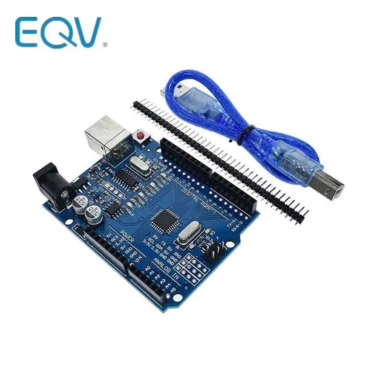 Placa Desarrollo UNO R3 (Versión Modificada, CH340G, Chip MEGA328P 16MHz) con Cable USB para Arduino