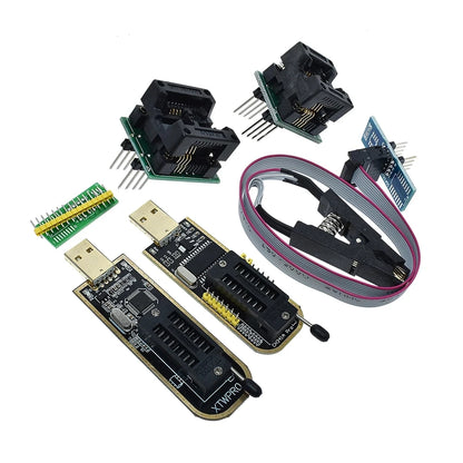 Kit Programador USB XTW100 (CH341B) 24/25 Series EEPROM Flash BIOS + Clip Test SOIC8/SOP8