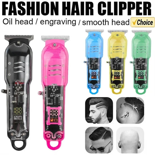 Máquina Cortapelo Transparente con Pantalla Potencia / Afeitadora Eléctrica Recortadora para Hombres (Dropshipping 2024)
