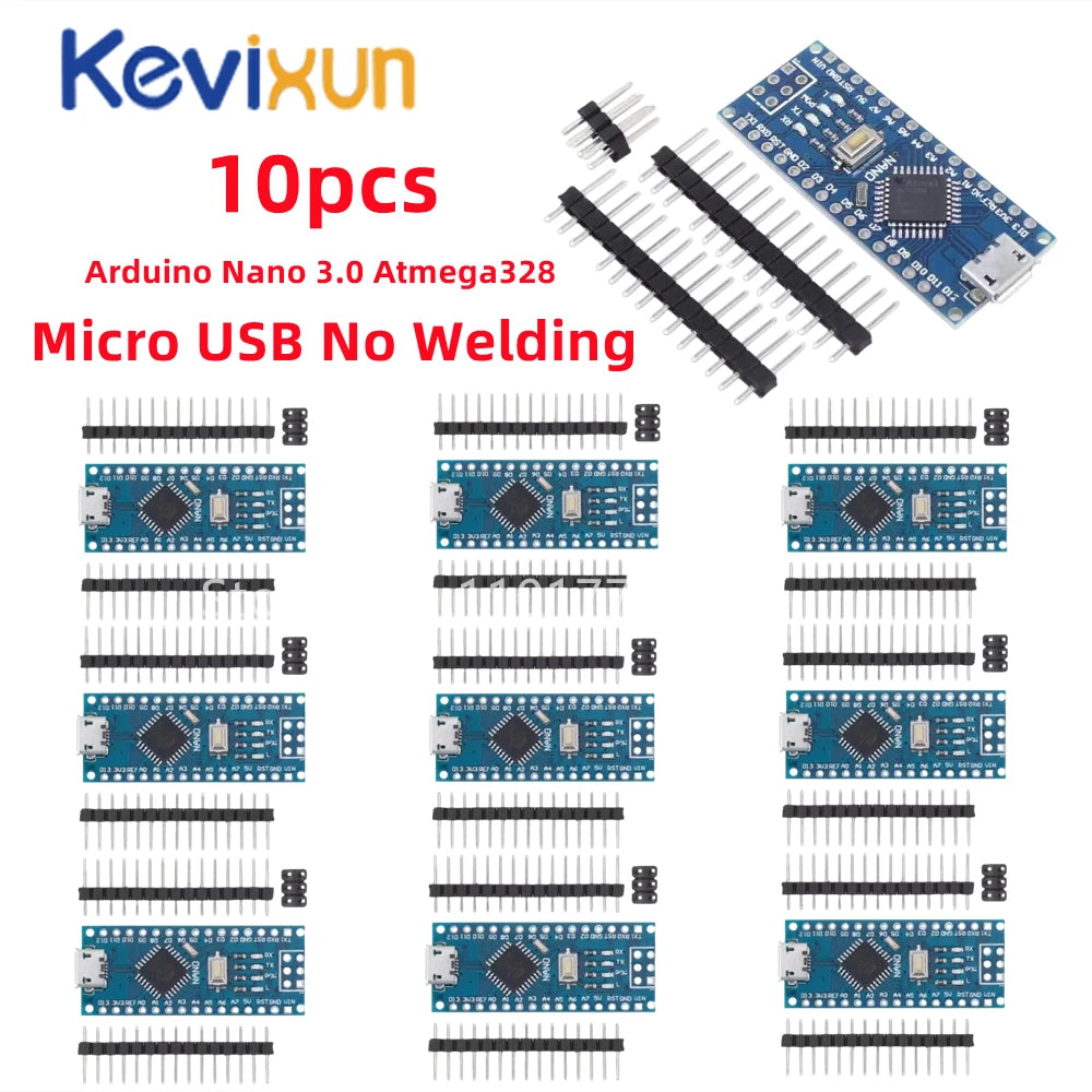 Placa Nano 3.0 (ATMEGA328P, 16MHz, CH340) con Bootloader (Puerto Mini/Tipo C/Micro USB) compatible Arduino