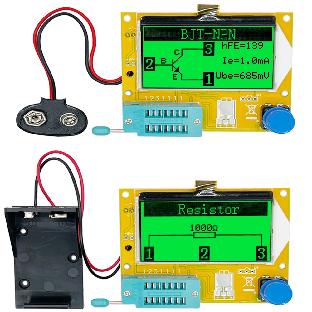 Tester Transistor LCR-T4 (Nuevo, Alta Calidad) - Medidor ESR, Diodo, Triodo, Capacitancia, SCR, Inductancia