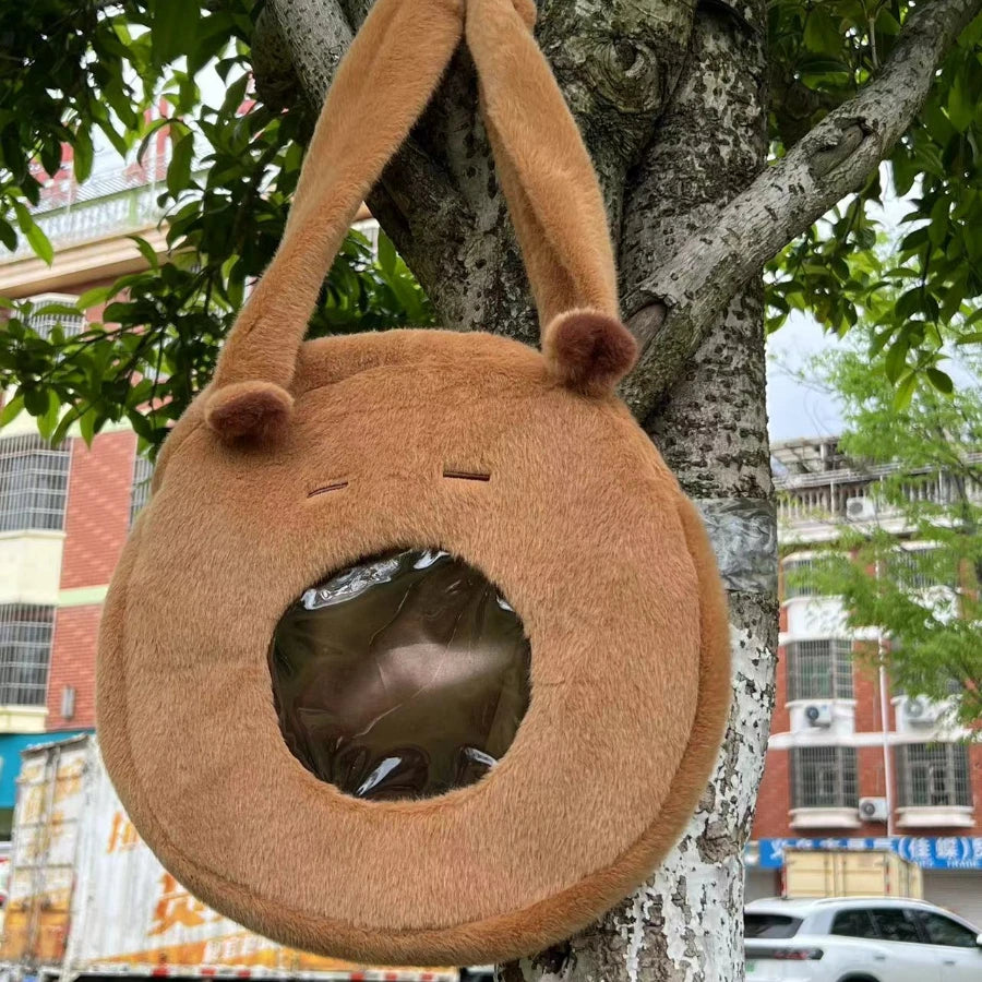 Mochila Peluche Capibara Kawaii Bolso Hombro/Mini Morral Muñeco Peludo Regalo