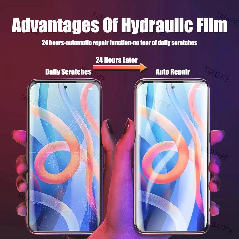 Film Hidrogel Protector Pantalla Frontal para Xiaomi Redmi 12 4G/5G / Note 12/12S/12T/12R/12 Pro Plus (Pack 5 Unidades)