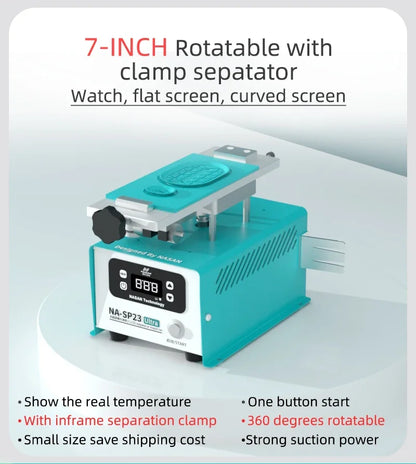 Máquina Laminadora Vacío Nasan NA-SUPA Lite + Removedor Burbujas NA-B2 + Separador NA-SP23 Ultra para Pantalla LCD Plana/Curva Reparación