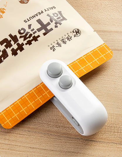 Mini Selladora Térmica Portátil para Bolsas Plásticas Alimentos (Clip Sellador Manual Embalaje)
