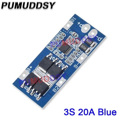 6A 8A 10A 20A 25A 30A 40A 60A 3S Li ion Lithium Battery 18650 Charger PCB BMS Protection Board For Drill Motor Lipo Cell Module