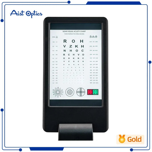 Tester Visión Cercana Recargable (30cm) CP-37C - Cartilla Doble Cara (Letras/Anillos E) con Adaptador AC
