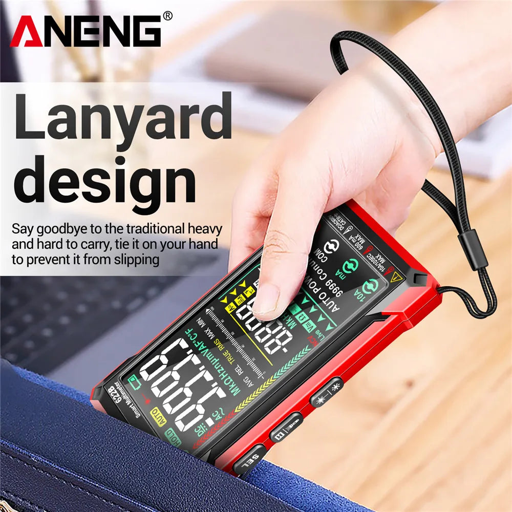 Multímetro Digital Inteligente ANENG 622B/622A True RMS 9999 Cuentas Lámpara Láser Autorango DC/AC Tester Analógico