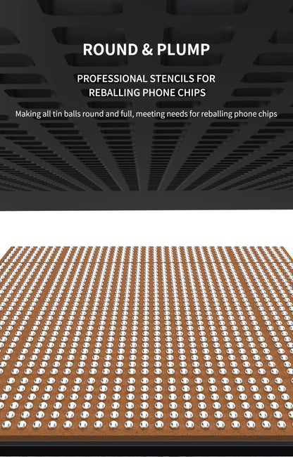 QIANLI MEGA-IDEA Black BGA Reballing Stencil Multifunction Universal Net for iPhone 6-16 Pro Max Planting Tin Steel Mesh tools