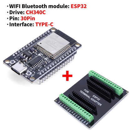 Placa Desarrollo ESP32 NodeMCU-32S (30 Pines, ESP32-WROOM-32D/32U) Módulo WiFi + Bluetooth Doble Núcleo Bajo Consumo