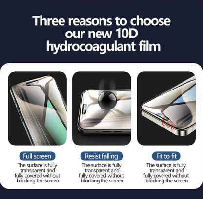 Film Hidrogel Cobertura Completa Protector Pantalla para iPhone 7/8 Plus / X/XR/XS Max / 11-16 Pro Max (Pack 5 Unidades)