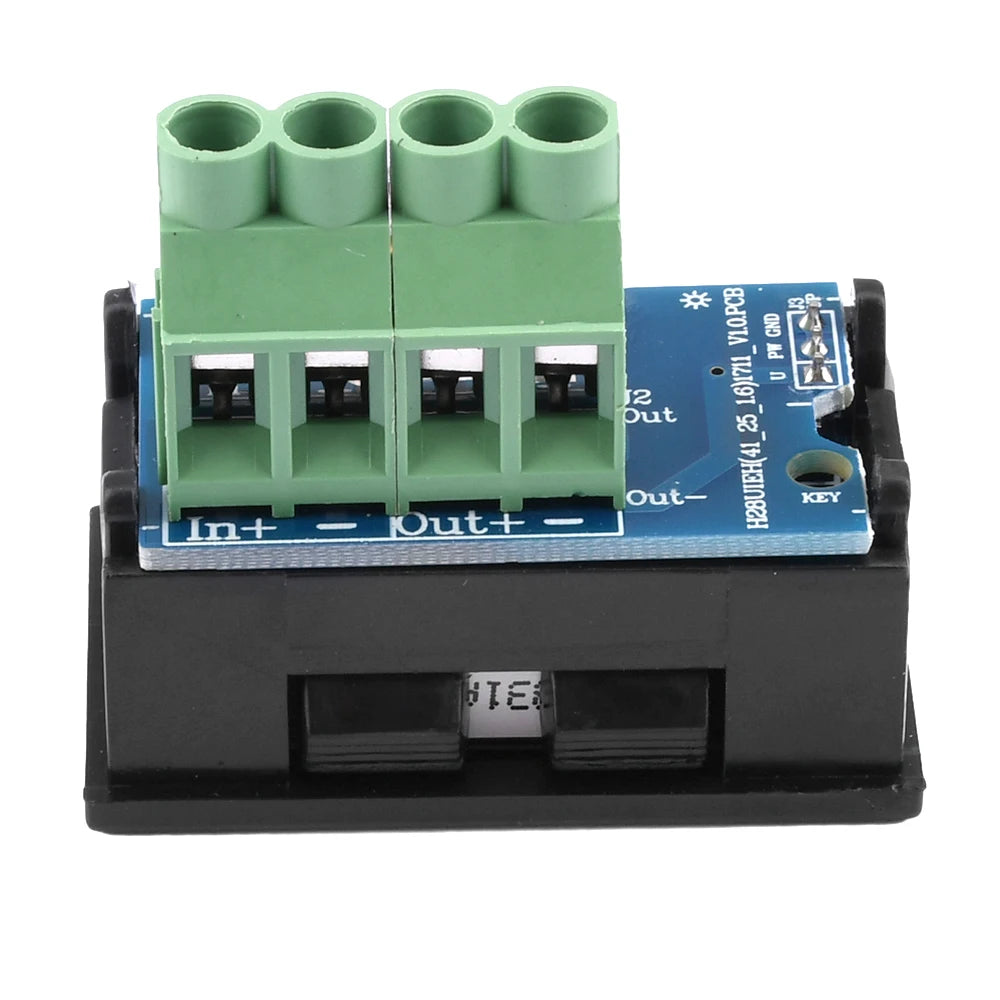 Voltímetro Amperímetro Digital DC (7-100V, 20A/50A Shunt Integrado) - Panel Display LED Dual 0.28"