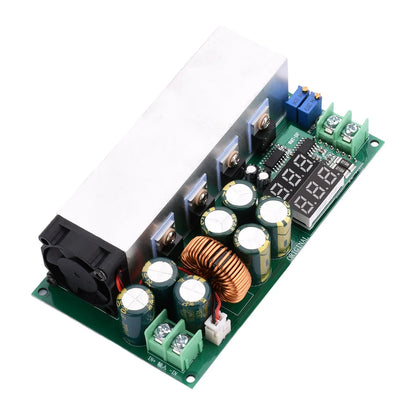 Módulo Fuente Alimentación Step-Down DC 12V-80V a 2.5V-50V 600W 25A Buck Alta Potencia con Ventilador CC/CV