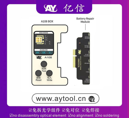AY A108 BOX Face ID Programmer For iPhone X-15 Pro Max Dot Matrix Projector Repair True Tone Fix Battery Health Data Change Tool