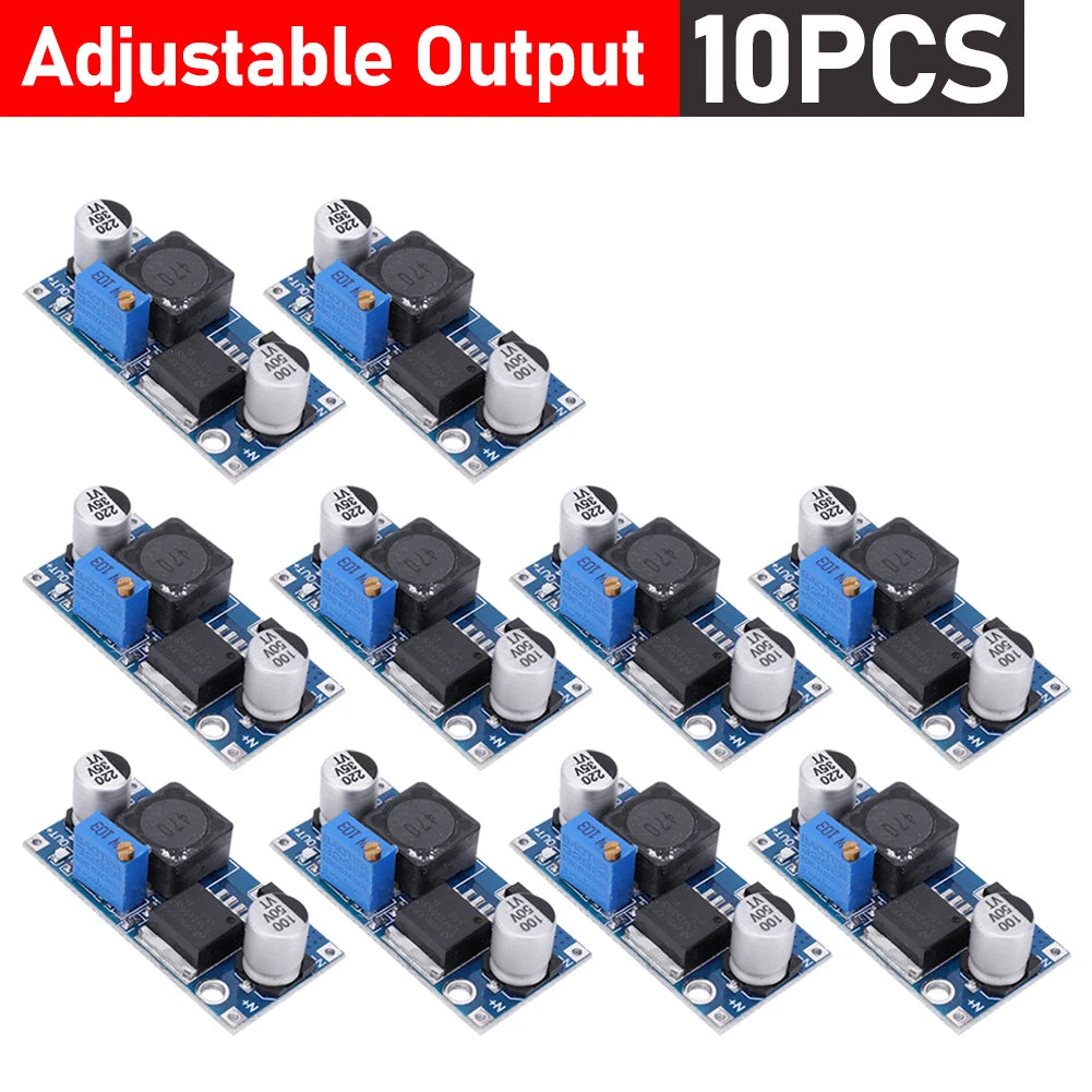 Lote 1/10 Pcs Módulo Convertidor Buck LM2596 DC-DC 3A Ajustable Step-Down 24V/12V/5V/3V