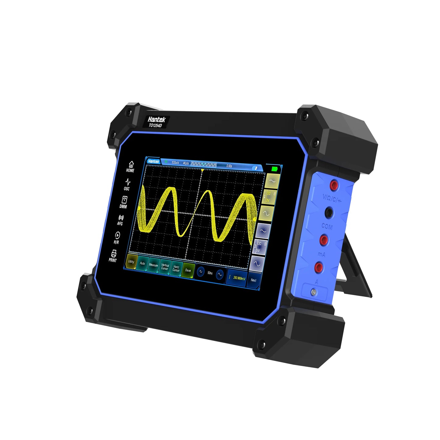 Osciloscopio Digital Hantek TO1112D Pantalla Táctil 2 Canales 110MHz Portátil + Generador Señal + Multímetro