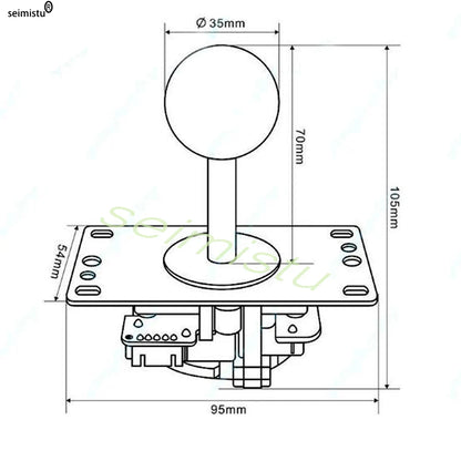 Kit DIY Joystick Arcade (Copia Sanwa) para Neo Geo/Raspberry Pi/XBOX360/Android/PS3 (Controlador USB Zero Delay)