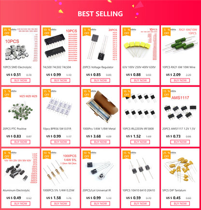 Resistencia SMD Aleación 2512 (2W, 1%, R001-R150) (10 Unidades)