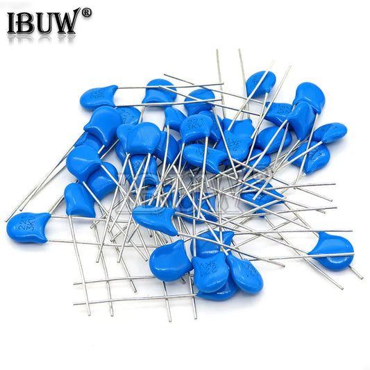 Capacitor Cerámico Alto Voltaje (5pF-100nF, 1kV/2kV/3kV) - Pack 20 Unidades (Valores Surtidos)