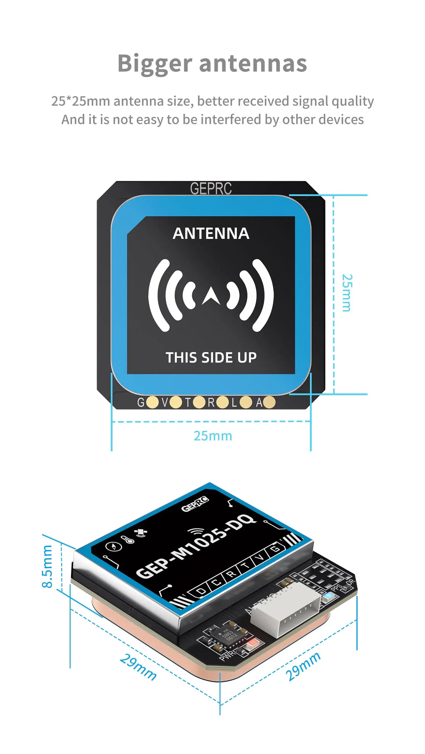 Módulo GPS GEPRC Serie GEP-M1025 (M1025/Q/DQ/MQ/I/DI/MI) para Drones