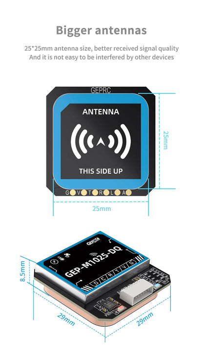 Módulo GPS GEPRC Serie GEP-M1025 (M1025/Q/DQ/MQ/I/DI/MI) para Drones