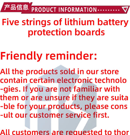 5S 18V 21V 30A 45A BMS Lithium Battery Charging Protection Board With NTC Resistors With Balance And NTC Temperature Protection