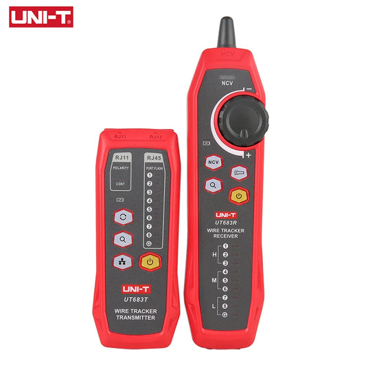 Kit Rastreador Cables LAN UNI-T UT683KIT - Tester Red RJ45/RJ11, Buscador Línea Telefónica, Herramienta Networking