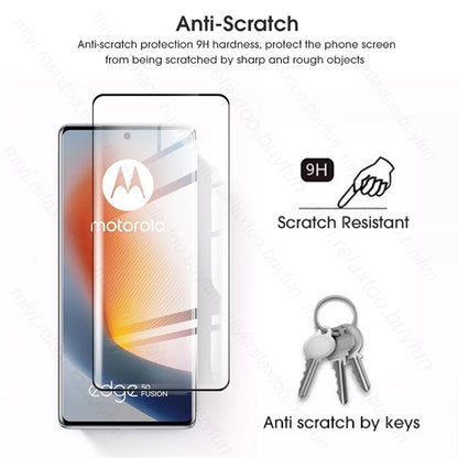 2In1 Protective Glass For Motorola Edge 50 Fusion 5G 2024 Curved Tempered Glass MotorolaEdge50 Pro Ultra Camera Screen Protector