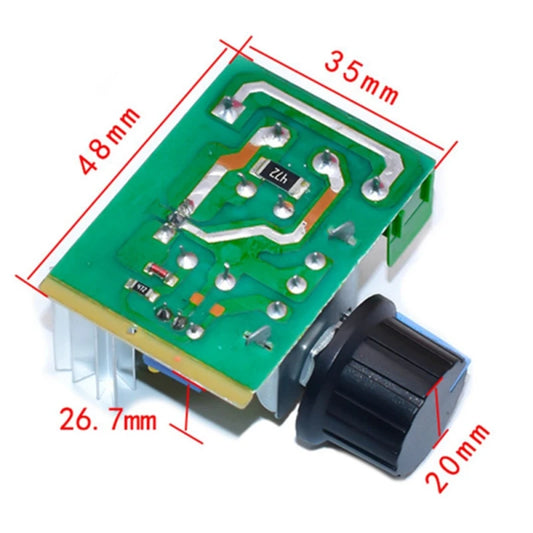 Regulador Voltaje AC 220V 2000W SCR Dimmer Control Velocidad Motor Termostato