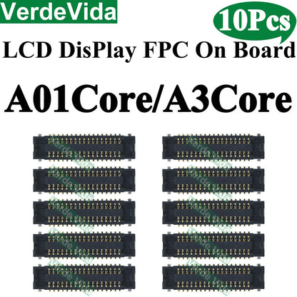 Conector FPC Pantalla LCD en Placa para Samsung Galaxy A10/A20/A21/A30S/A40/A50/A51/A70S / M12/M14/M15/M16 (10 Unidades)