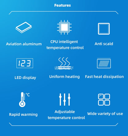 New Heating Station Electronic Hot Plate Table Preheating Platform 0~400℃ For BGA PCB SMD Phone LCD Touch Screen Repair
