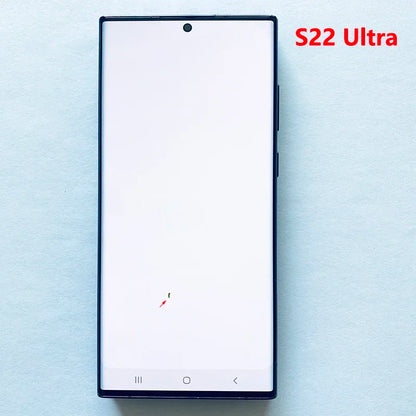 Pantalla 6.8" Super AMOLED con Marco y Digitalizador Táctil para Samsung S22 Ultra 5G (S908/S908U/S908B) (Con Defecto Estético)