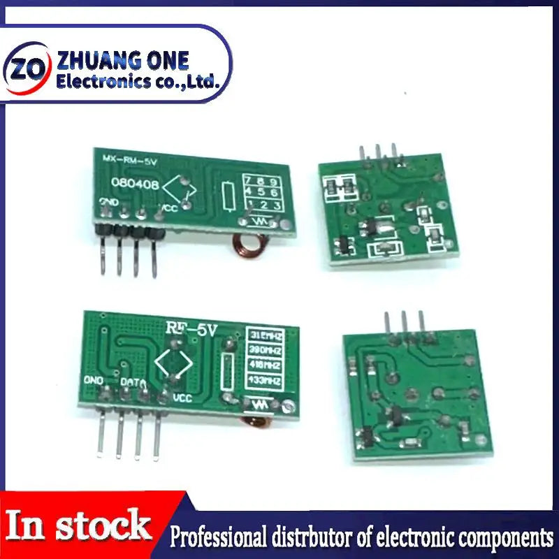 Kit Transmisor y Receptor RF Inalámbrico (433MHz / 315MHz, 5V DC) para Arduino/Raspberry Pi/ARM/MCU DIY