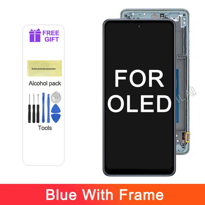 OLED para Samsung Galaxy S20 FE G780F pantalla LCD Digitalizador de pantalla táctil con marco para Samsung S20 FE 5G G781B reemplazo LCD