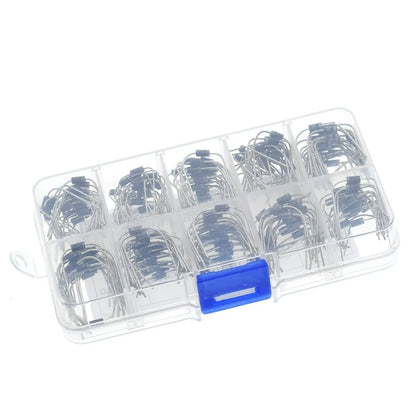 Kit Surtido Diodo Rectificador 10 Valores (1N4001-1N4007 / 1N5817-1N5819) con Caja (100 Unidades)