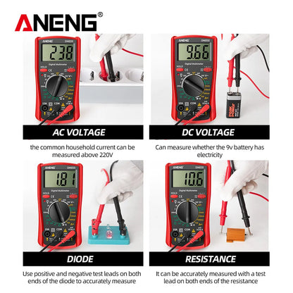 Multímetro Digital Automático Profesional ANENG DM850 (1999 Cuentas) Tester Voltaje AC/DC/Ohm/Corriente Amperímetro Detector