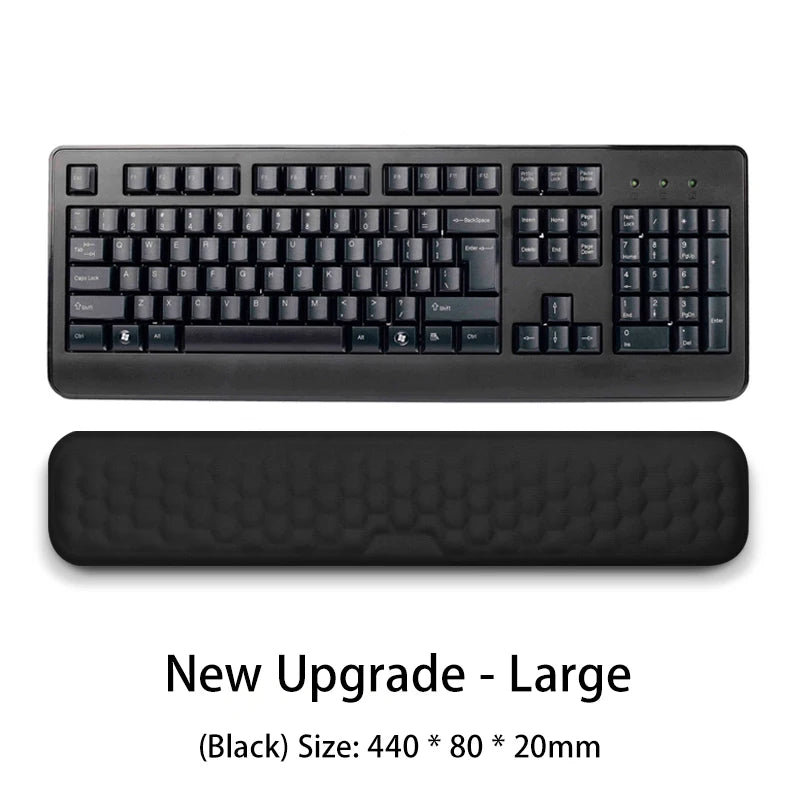 Reposamuñecas Ergonómico Espuma Memoria para Teclado y Mouse Pad (Protección Oficina/Tipeo) Computadora/Notebook