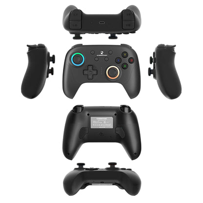Gamepad ANBERNIC RG P01/RGP01 Bluetooth/Cableado con Joystick Efecto Hall RGB para Switch/PC/Steam/Android/iOS