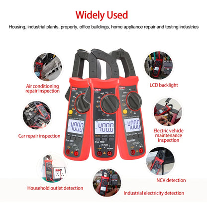 Pinza Amperimétrica Digital UNI-T UT204+ / UT202A+ (600A AC) - Tester Eléctrico Profesional True RMS, NCV, Auto Rango