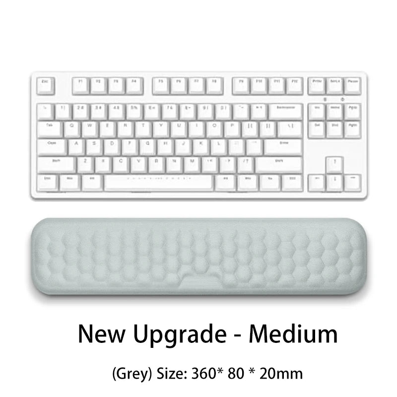 Reposamuñecas Ergonómico Espuma Memoria para Teclado y Mouse Pad (Protección Oficina/Tipeo) Computadora/Notebook