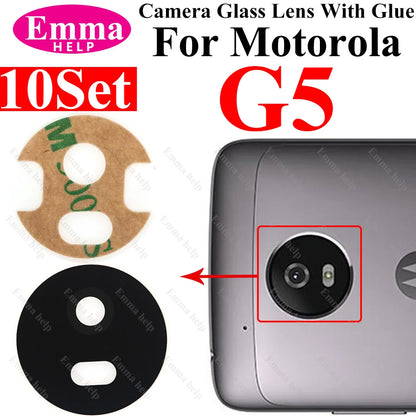 10set A+ Back Camera Glass Lens for Motorola Moto G9 G8 G7 G6 G5 Plus Play Power Rear Camera Lens