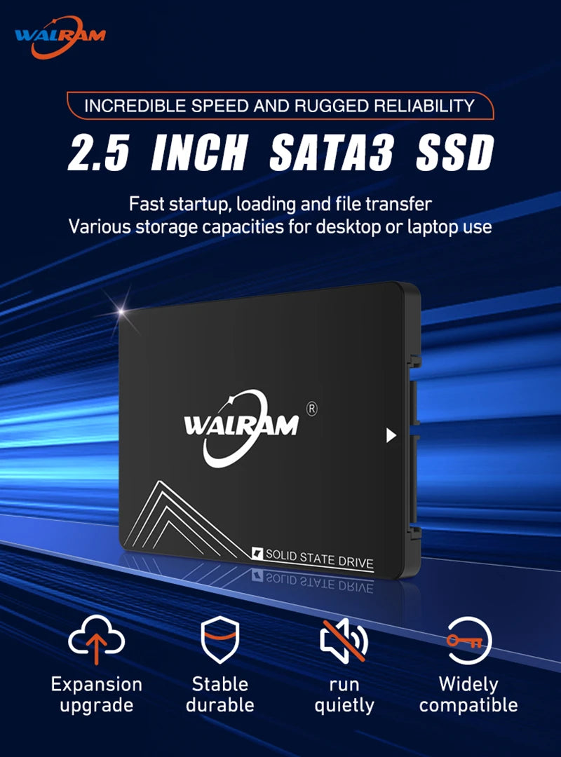 Disco Estado Sólido (SSD) Walram SATA3 240GB para Laptop/Desktop