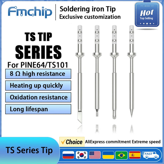 PINE64 Pinecil TS101 Soldering Iron Tip Replacement Various Models of Pinecil V2 Electric Soldering Iron TS Series C4 BC2