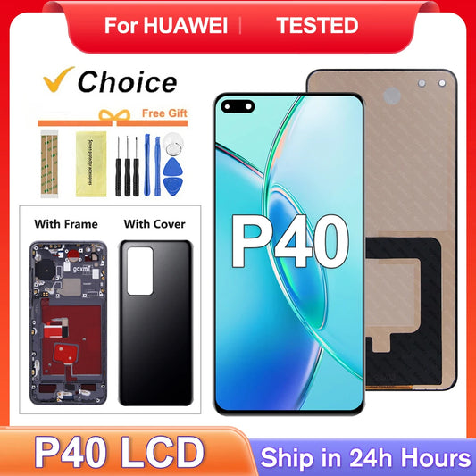 For HUAWEI 6.1''P40 Tested ANA-AN00 ANA-TN00 ANA-NX9 ANA-LX4 LCD Display Touch Screen Digitizer Assembly Replacement