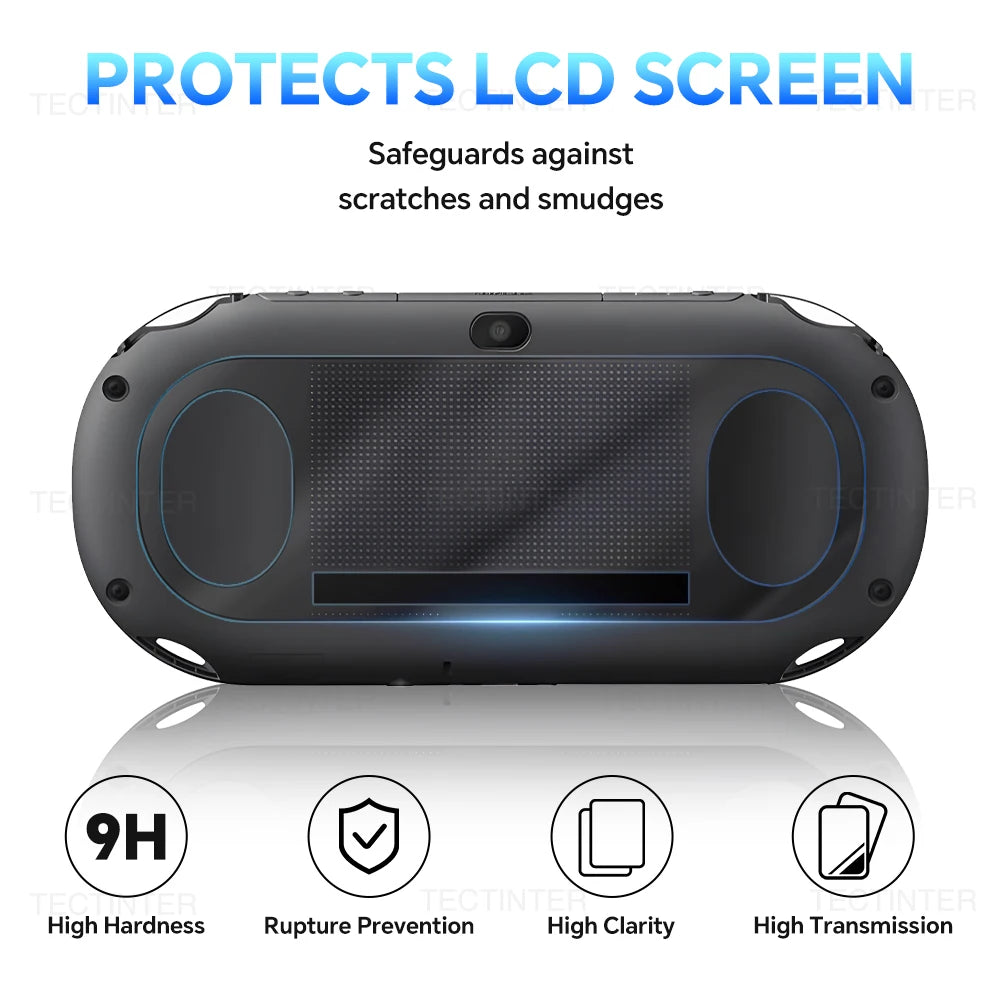 Protector Pantalla Cristal Templado HD Transparente para Sony PS Vita (PSV 1000/2000) Cubierta Frontal + Trasera (1/2 Unidades)